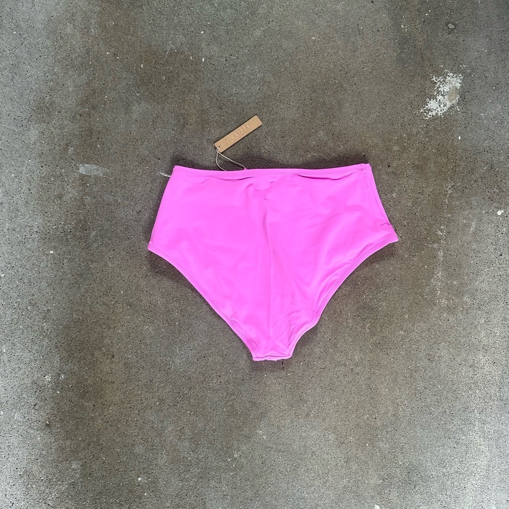 NWT SKIMS Recycled Swim Full Brief Bikini Bottom in Neon Orchid Pink Size Small - Picture 5 of 9